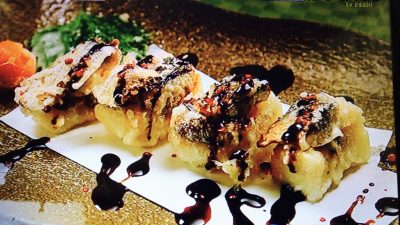 鯖寿司の天ぷら
