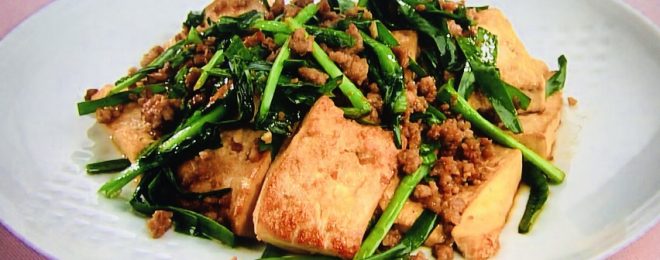 豆腐とニラの炒め物